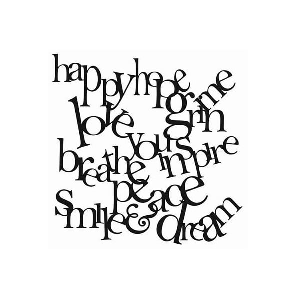 The Crafters Workshop 6"x6" Stencil - Mini Word Collage