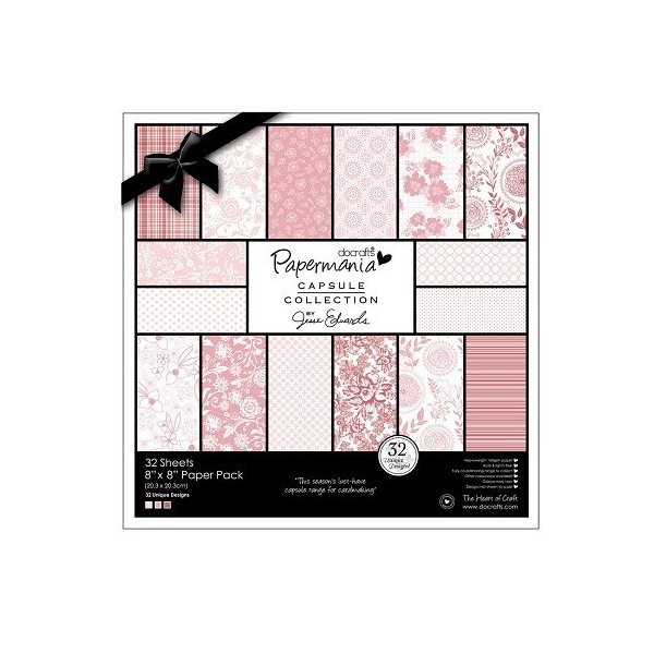 Papermania Capsule Collection 8X8" Paper Pack by Jesse Edwards - Parkstone Pink
