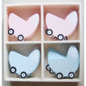 Assorted Chipboard Pack - Baby Carriage