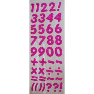 Glitter Number - Dark Pink