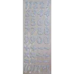 Glitter Number - Silver