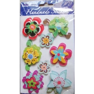 Dimensional Flower Sticker - Multicolor