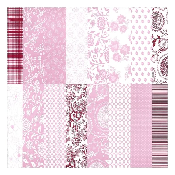 Assorted 6x6 Paper Pack - Capsule Collection - Pink (Set of 32 sheets)