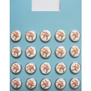 Floral Epoxy Brads - Design 4