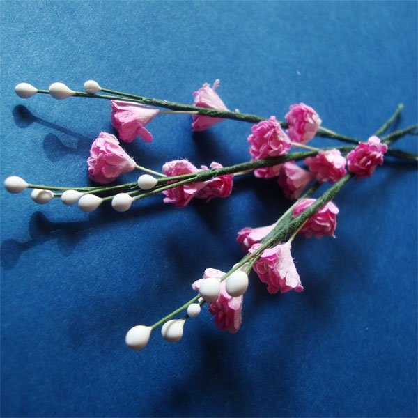 Stem with Flowers - Light Pink