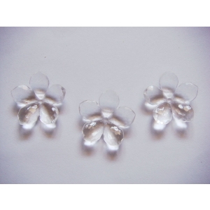 Plastic Flowers - White (Pack of 10 flowers)