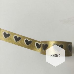 Shimmer hearts Background Washi Tape