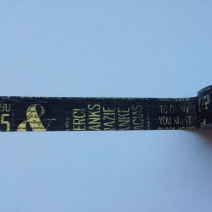 Distressed Design 1 - Black and Cream - Japanese Washi Tape