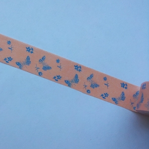 Nature Design 1 - Peach and Blue - Japanese Washi Tape