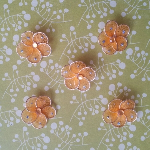 Net Flowers - Orange