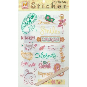 Rub-on Transfers & Tool - Sentiments Design 1