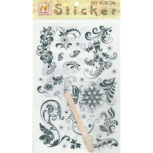 Rub-on Transfers & Tool - Floral Design 3