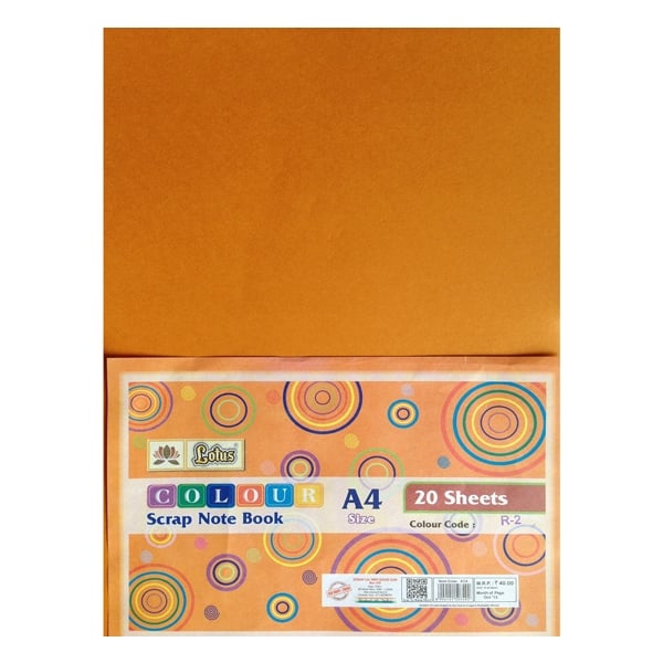 Lotus Colour Note Book - A4 (Different Colours)