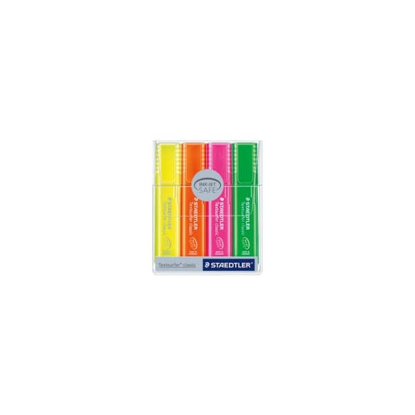 Staedtler Textsurfer Classic Highlighter Pens - Pack of 4 Colors