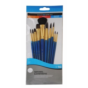 Daler-Rowney Simply Natural & Synthetic Brush (Set of 10)