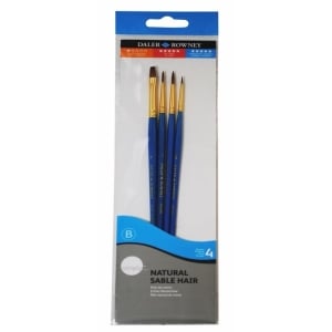 Daler-Rowney Simply Natural Sable Hair Brush (Set of 4)