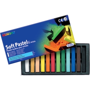 Mungyo Square Shaped Soft Pastel Crayon -General Series (12 assorted colors)