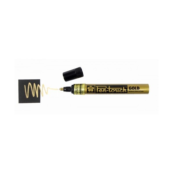 Sakura Pentouch Permanent Marker (Gold) - Medium Point