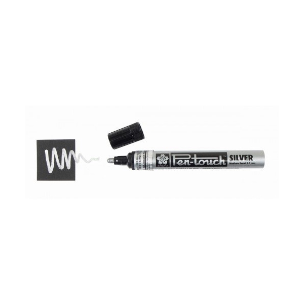 Sakura Pentouch Permanent Marker (Silver) - Medium Point