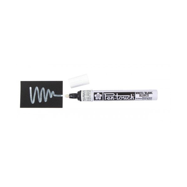 Sakura Pentouch Permanent Marker (White) - Medium Point