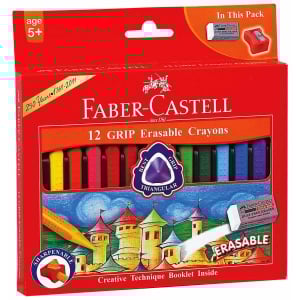 Faber Castell Erasable Grip Crayons (Pack of 12)