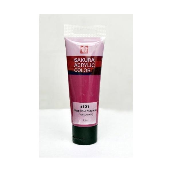 Sakura Acrylic Tube - Transparent (Deep Rose Magenta) - 75 ml