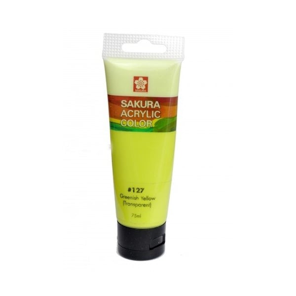 Sakura Acrylic Tube - Transparent (Greenish Yellow) - 75 ml