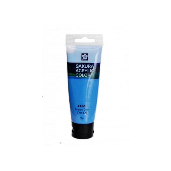 Sakura Acrylic Tube - Opaque (Primary Cyan) - 75 ml