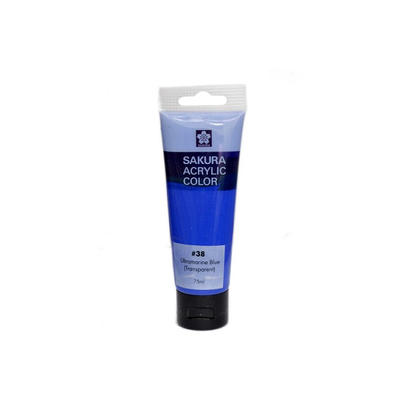 Sakura Acrylic Tube - Transparent (Ultramine Blue) -75 ml