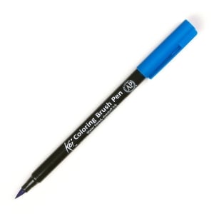Sakura Koi Coloring Brush Pen - Cerulean Blue (Pack of 3)