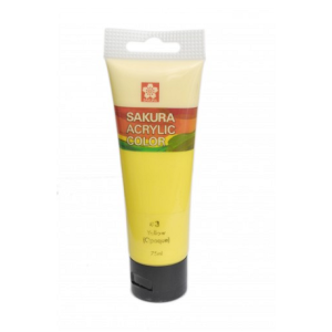 Sakura Acrylic Tube - Opaque (Yellow) - 75 ml