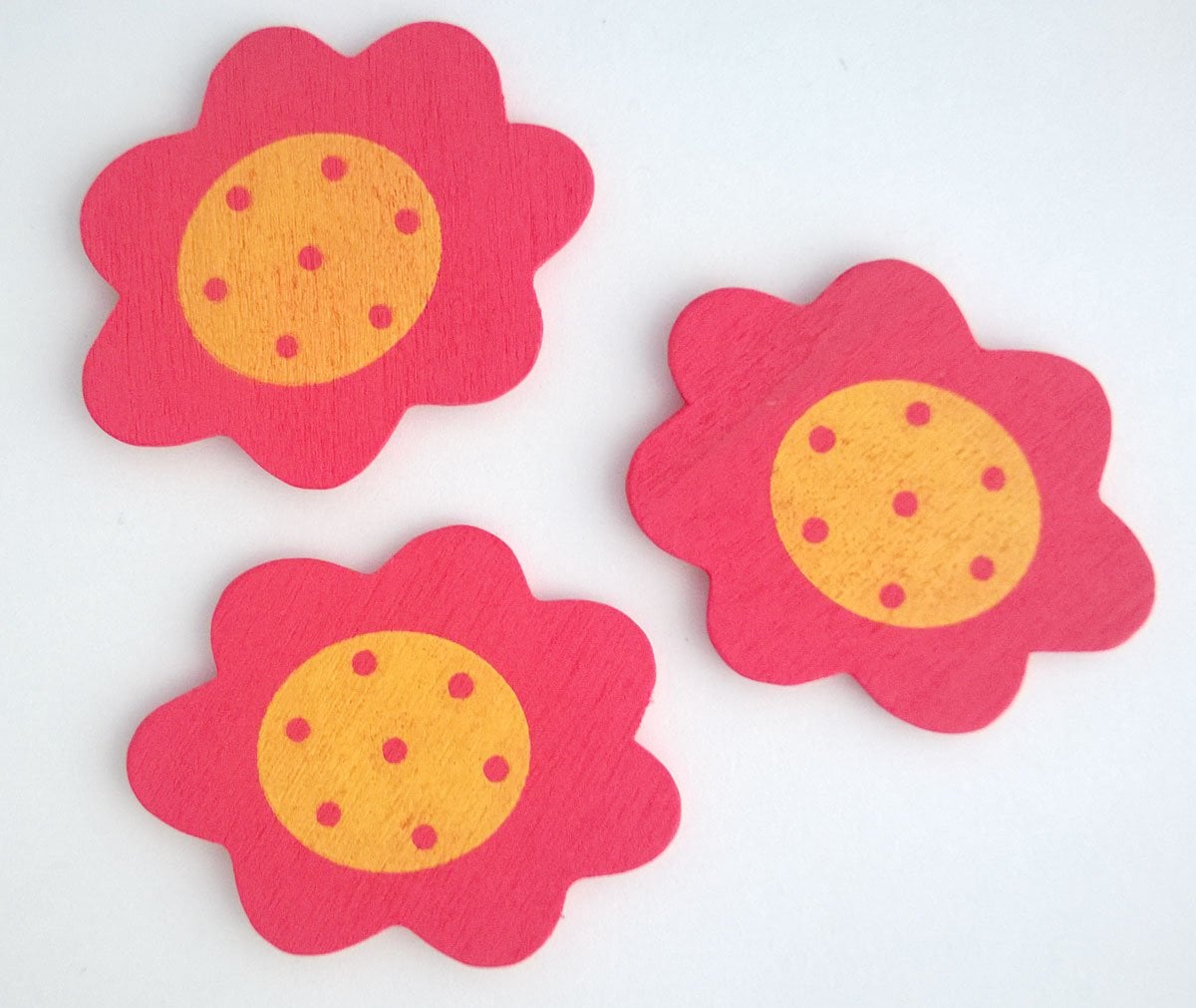 Wooden Die Cuts - Flowers - Dark Pink (Pack of 5) cadc 08 Wooden Die Cuts - Flowers - Dark Pink (Pack of 5)