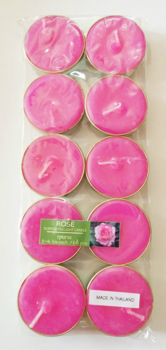 Aromatic Tea Lights - Rose (Pack of 10)