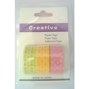 Creative Washi Tapes (Pack of 3 tapes) - Design 6