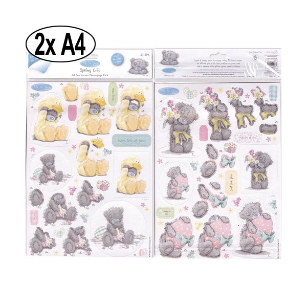 Me To You A4 Pearlescent Decoupage Pack - Sprint Chic (Design 2)