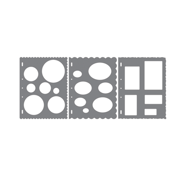 Fiskars Shape Template - Basic Shapes (3 PC)