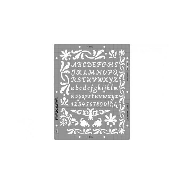 Fiskars ShapeBoss Stencil - Script Letters
