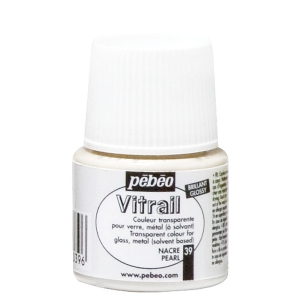 Pebeo Vitrail Satin Glass Color (45ml) - Pearl