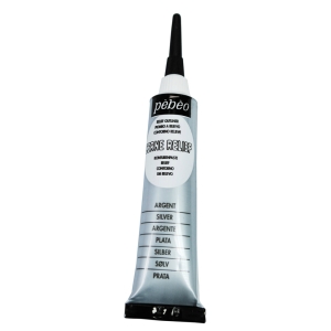 Pebeo Vitrail Cerne Relief Outliner 20ml Tube - Silver