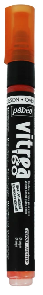 Pebeo Vitrea 160 Frosted Marker - Orange