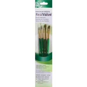 Princeton Real Value Natural - Camel Short Handle Brush Set (Set of 4 Brushes) - 1