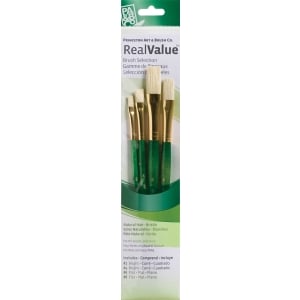 Princeton Real Value Natural - Bristle Short Handle Brush Set (Set of 4 Brushes) - 1
