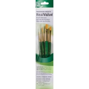 Princeton Real Value Synthetic - Golden Taklon Short Handle Brush Set (Set of 4 Brushes) - 3