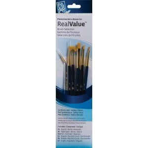 Princeton Real Value Synthetic - Golden Taklon Short Handle Brush Set (Set of 6 Brushes) - 2