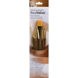 Princeton Real Value Synthetic - Golden Taklon Short Handle Brush Set (Set of 7 Brushes) - 1