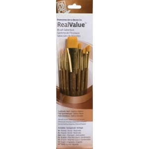 Princeton Real Value Synthetic - Golden Taklon Short Handle Brush Set (Set of 7 Brushes) - 2