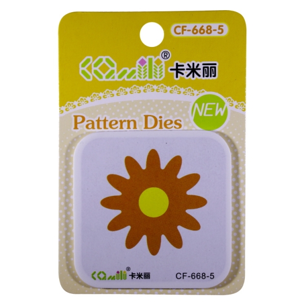 Patterned Dies (Medium) - Flower and circle