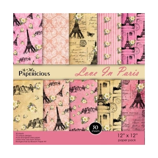 Papericious (Premium Collection) - Love in Paris (12 by 12 paper)