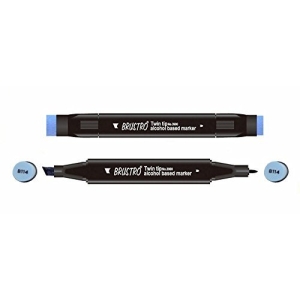 Brustro Twin Tip Alcohol Based Marker - Cornflower