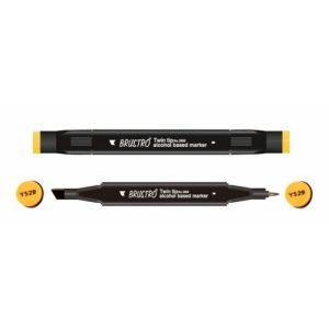 Brustro Twin Tip Alcohol Based Marker - Deep Yellow Ochre